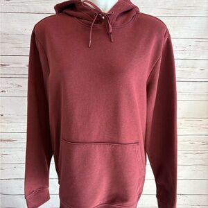 Athletic Works Hoodie Woman’s Hooded Sweatshirt Size Large Long Sleeve Burgundy
